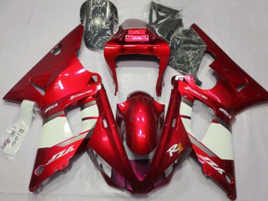 Feuerrot & Weiß 2000-2001 Yamaha R1 Motorrad Verkleidung