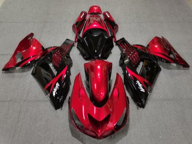 Feuerrot & Schwarz 2006-2011 Kawasaki ZX14R Motorrad Verkleidung