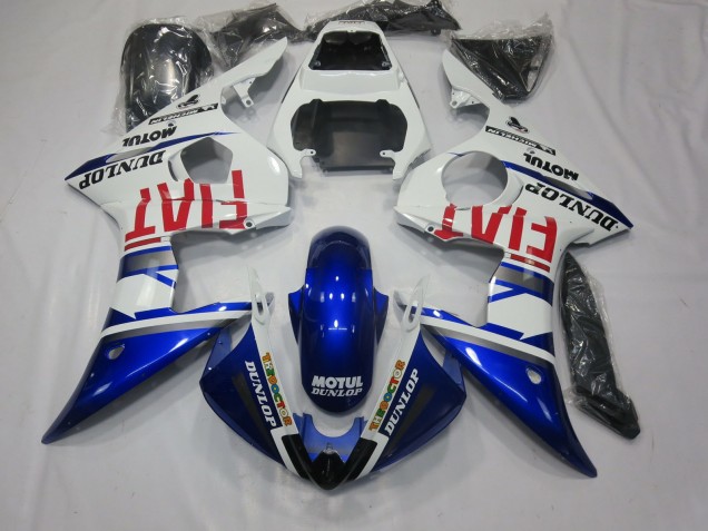 Fiat Tiefes Blau 2005 Yamaha R6 Motorrad Verkleidung Fiat Tiefes Blau 2005 Yamaha R6 Motorrad Verkleidung