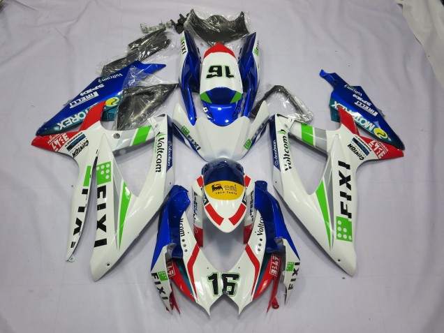 Fixi Blau 2008-2010 Suzuki GSXR 600-750 Motorrad Verkleidung Fixi Blau 2008-2010 Suzuki GSXR 600-750 Motorrad Verkleidung