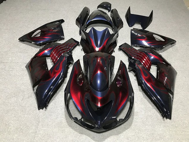 Flame 2006-2011 Kawasaki ZX14R Motorrad Verkleidung