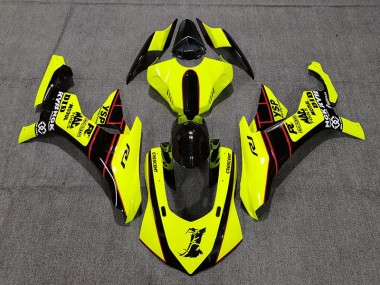 Florogelb & Schwarz 2015-2019 Yamaha R1 Motorrad Verkleidung