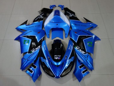 Flüssigblau & Logos 2006-2007 Kawasaki ZX10R Motorrad Verkleidung