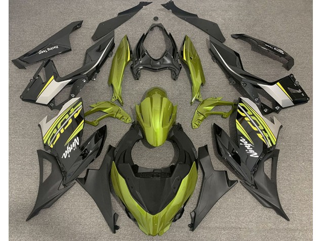 Flüssiges Gelb & Grau 2018-2023 Kawasaki Ninja 400 Motorrad Verkleidung Flüssiges Gelb & Grau 2018-2023 Kawasaki Ninja 400 Motorrad Verkleidung