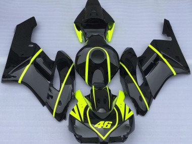 Ganz In Schwarz & High Viz 46 2004-2005 Honda CBR1000RR Motorrad Verkleidung