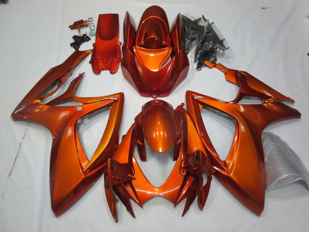 Gebranntes Orange 2006-2007 Suzuki GSXR 600-750 Motorrad Verkleidung Gebranntes Orange 2006-2007 Suzuki GSXR 600-750 Motorrad Verkleidung