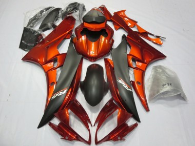 Gebranntes Orange 2006-2007 Yamaha R6 Motorrad Verkleidung