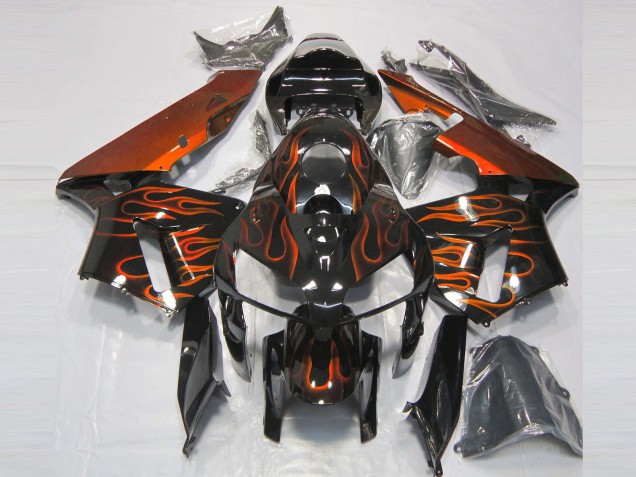 Gebranntes Orange Flame 2005-2006 Honda CBR600RR Motorrad Verkleidung Gebranntes Orange Flame 2005-2006 Honda CBR600RR Motorrad Verkleidung