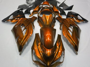 Gebranntes Orange Glänzend 2012-2021 Kawasaki ZX14R Motorrad Verkleidung