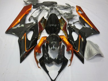 Gebranntes Orange & Schwarz 2005-2006 Suzuki GSXR 1000 Motorrad Verkleidung