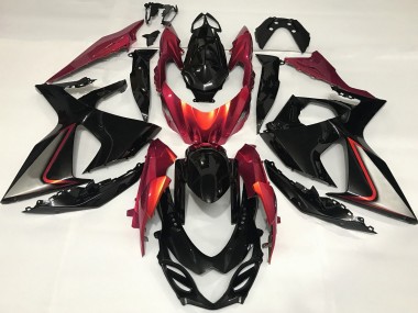 Gebranntes Orange & Schwarz 2009-2016 Suzuki GSXR 1000 Motorrad Verkleidung