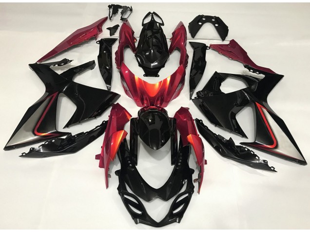 Gebranntes Orange & Schwarz 2009-2016 Suzuki GSXR 1000 Motorrad Verkleidung Gebranntes Orange & Schwarz 2009-2016 Suzuki GSXR 1000 Motorrad Verkleidung