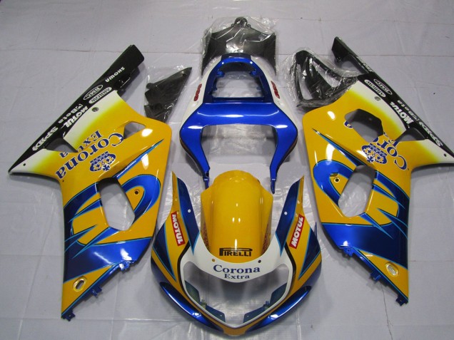 Gelb Corona 2001-2003 Suzuki GSXR 600-750 Motorrad Verkleidung Gelb Corona 2001-2003 Suzuki GSXR 600-750 Motorrad Verkleidung