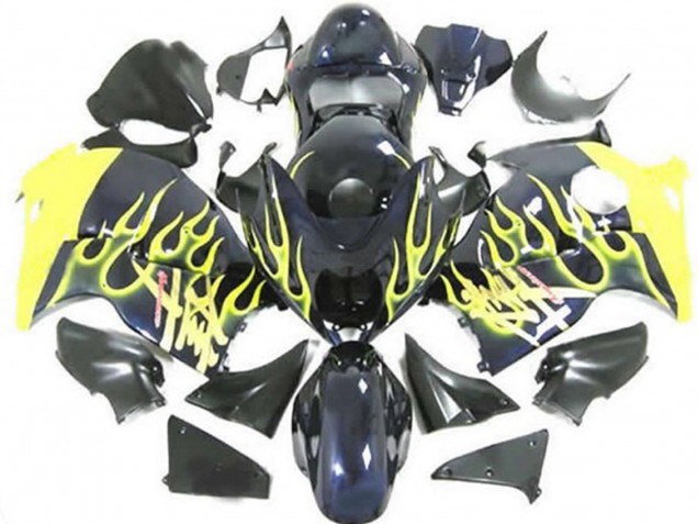 Gelb Flamme 1997-2007 Suzuki GSXR 1300 Motorrad Verkleidung Gelb Flamme 1997-2007 Suzuki GSXR 1300 Motorrad Verkleidung