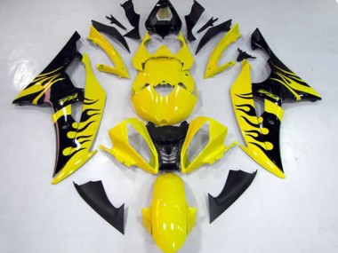 Gelb Flamme 2008-2016 Yamaha R6 Motorrad Verkleidung