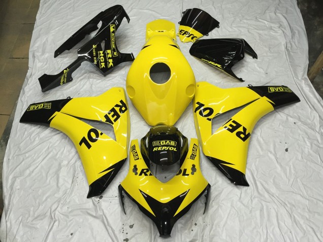Gelb Glänzend Repsol 2008-2011 Honda CBR1000RR Motorrad Verkleidung Gelb Glänzend Repsol 2008-2011 Honda CBR1000RR Motorrad Verkleidung