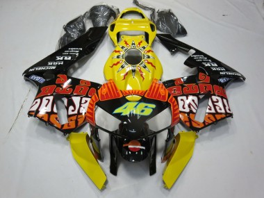 Gelb Rossi 2005-2006 Honda CBR600RR Motorrad Verkleidung