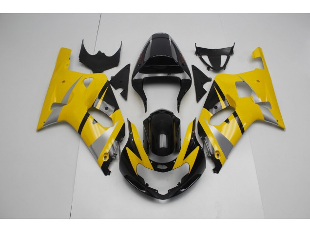 Gelb & Schwarz 2001-2003 Suzuki GSXR 600-750 Motorrad Verkleidung Gelb & Schwarz 2001-2003 Suzuki GSXR 600-750 Motorrad Verkleidung