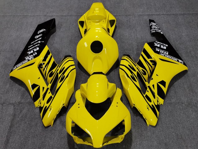 Gelb Schwarz Flamme 2004-2005 Honda CBR1000RR Motorrad Verkleidung Gelb Schwarz Flamme 2004-2005 Honda CBR1000RR Motorrad Verkleidung