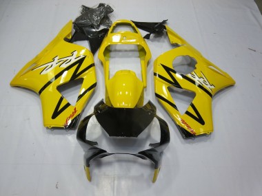 Gelb & Schwarz Umgedreht 2002-2003 Honda CBR954RR Motorrad Verkleidung