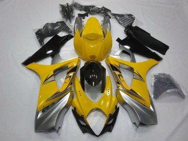 Gelb Silber 2007-2008 Suzuki GSXR 1000 Motorrad Verkleidung