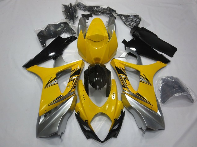 Gelb Silber 2007-2008 Suzuki GSXR 1000 Motorrad Verkleidung Gelb Silber 2007-2008 Suzuki GSXR 1000 Motorrad Verkleidung