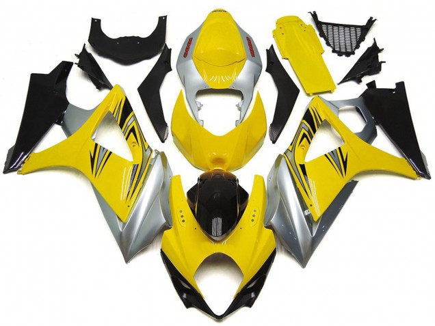 Gelb & Silber OEM Stil 2007-2008 Suzuki GSXR 1000 Motorrad Verkleidung Gelb & Silber OEM Stil 2007-2008 Suzuki GSXR 1000 Motorrad Verkleidung