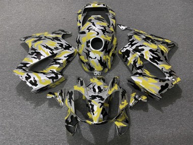 Gelb Tarnung 2002-2012 Honda VFR800 Motorrad Verkleidung