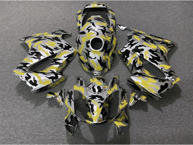 Gelb Tarnung 2002-2012 Honda VFR800 Motorrad Verkleidung Gelb Tarnung 2002-2012 Honda VFR800 Motorrad Verkleidung