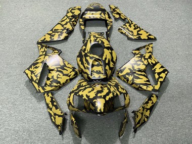 Gelb Tarnung 2003-2004 Honda CBR600RR Motorrad Verkleidung
