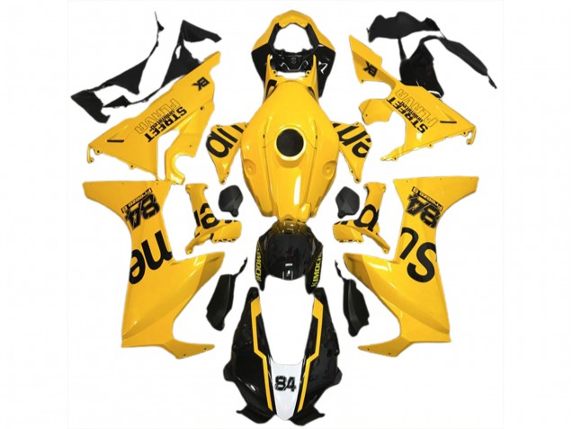 Gelber Street Flava 2017-2023 Honda CBR1000RR Motorrad Verkleidung Gelber Street Flava 2017-2023 Honda CBR1000RR Motorrad Verkleidung