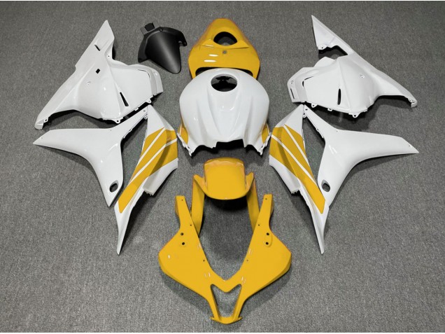 Gelber & Weißer Seitenstreifen 2009-2012 Honda CBR600RR Motorrad Verkleidung Gelber & Weißer Seitenstreifen 2009-2012 Honda CBR600RR Motorrad Verkleidung