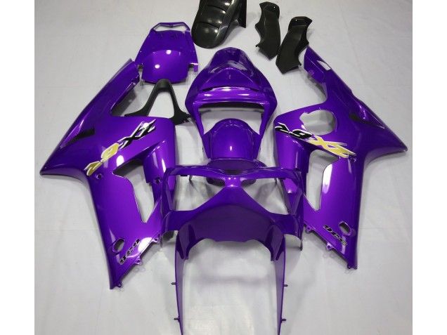 Glanz Lila 2003-2004 Kawasaki ZX6R Motorrad Verkleidung Glanz Lila 2003-2004 Kawasaki ZX6R Motorrad Verkleidung