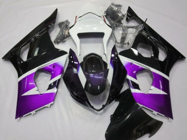 Glanz Lila & Weiß 2003-2004 Suzuki GSXR 1000 Motorrad Verkleidung