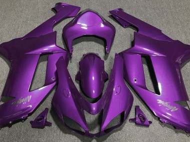 Glanz Lila 2007-2008 Kawasaki ZX6R Motorrad Verkleidung