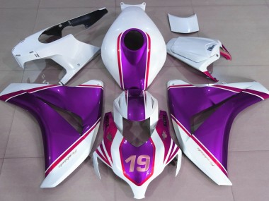 Glanz Lila & Weiß 2008-2011 Honda CBR1000RR Motorrad Verkleidung
