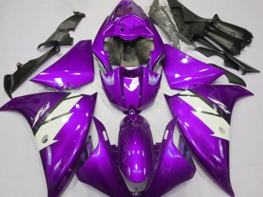 Glanz Lila & Weiß 2012-2014 Yamaha R1 Motorrad Verkleidung