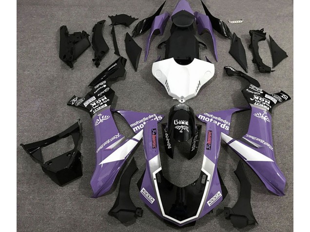 Glanz Lila Logo-Stil 2015-2019 Yamaha R1 Motorrad Verkleidung Glanz Lila Logo-Stil 2015-2019 Yamaha R1 Motorrad Verkleidung