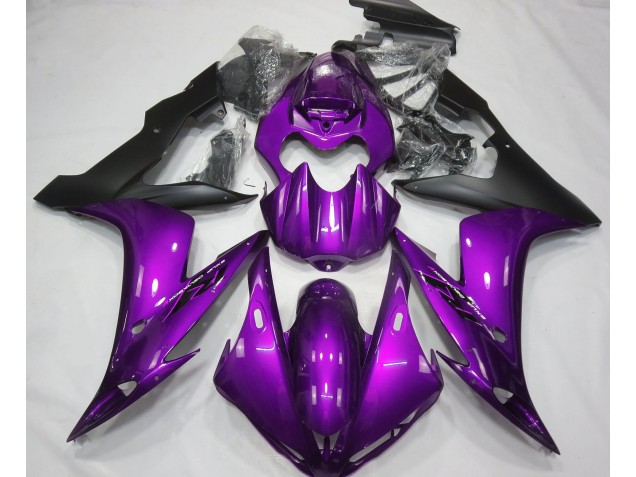 Glanz Lila & Schwarz 2004-2006 Yamaha R1 Motorrad Verkleidung Glanz Lila & Schwarz 2004-2006 Yamaha R1 Motorrad Verkleidung