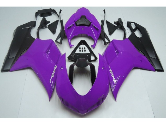 Glanz Lila & Schwarz 2007-2014 Ducati 848 1098 1198 Motorrad Verkleidung Glanz Lila & Schwarz 2007-2014 Ducati 848 1098 1198 Motorrad Verkleidung