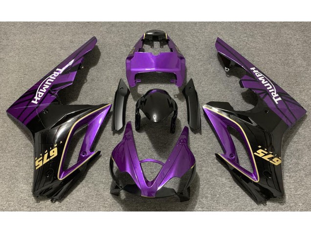 Glanz Lila & Schwarz 2009-2012 Triumph Daytona 675 Motorrad Verkleidung Glanz Lila & Schwarz 2009-2012 Triumph Daytona 675 Motorrad Verkleidung