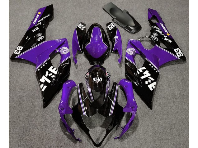 Glanz Lila & Schwarz Benutzerdefiniert 2005-2006 Suzuki GSXR 1000 Motorrad Verkleidung Glanz Lila & Schwarz Benutzerdefiniert 2005-2006 Suzuki GSXR 1000 Motorrad Verkleidung