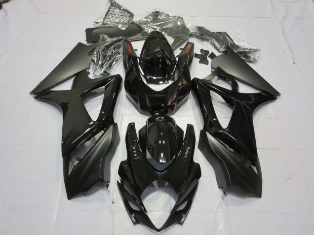 Glanz & Matt Schwarz 2007-2008 Suzuki GSXR 1000 Motorrad Verkleidung Glanz & Matt Schwarz 2007-2008 Suzuki GSXR 1000 Motorrad Verkleidung
