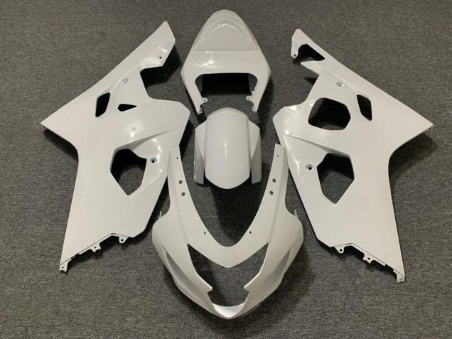 Glänzend Weiß 2004-2005 Suzuki GSXR 600-750 Motorrad Verkleidung Glänzend Weiß 2004-2005 Suzuki GSXR 600-750 Motorrad Verkleidung