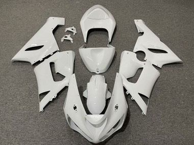 Glänzend Weiß 2005-2006 Kawasaki ZX6R Motorrad Verkleidung