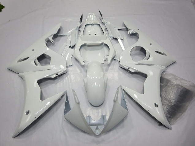 Glänzend Weiß 2005 Yamaha R6 Motorrad Verkleidung Glänzend Weiß 2005 Yamaha R6 Motorrad Verkleidung