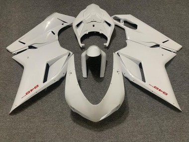 Glänzend Weiß 2007-2014 Ducati 848 1098 1198 Motorrad Verkleidung