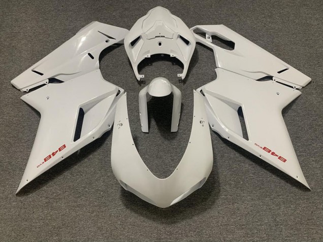 Glänzend Weiß 2007-2014 Ducati 848 1098 1198 Motorrad Verkleidung Glänzend Weiß 2007-2014 Ducati 848 1098 1198 Motorrad Verkleidung