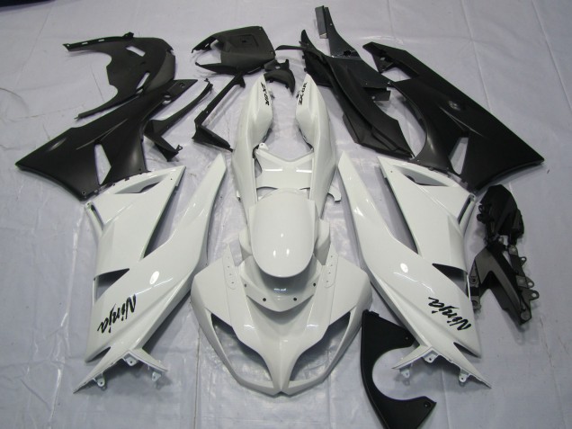 Glänzend Weiß 2009-2012 Kawasaki ZX6R Motorrad Verkleidung Glänzend Weiß 2009-2012 Kawasaki ZX6R Motorrad Verkleidung