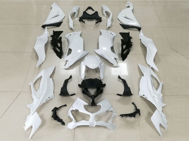 Glänzend Weiß 2019-2023 Kawasaki ZX6R Motorrad Verkleidung Glänzend Weiß 2019-2023 Kawasaki ZX6R Motorrad Verkleidung